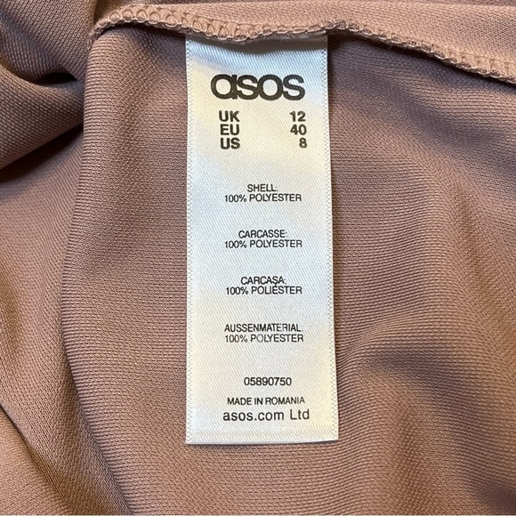 NWT ASOS Draped Asymmetrical Hem Dress - Picture 6 of 6